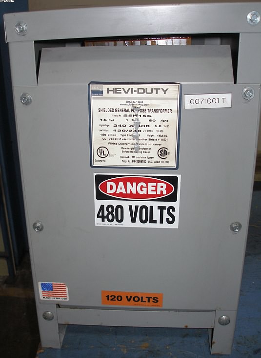 HEVI-DUTY Step down Transformer, 15 kva,